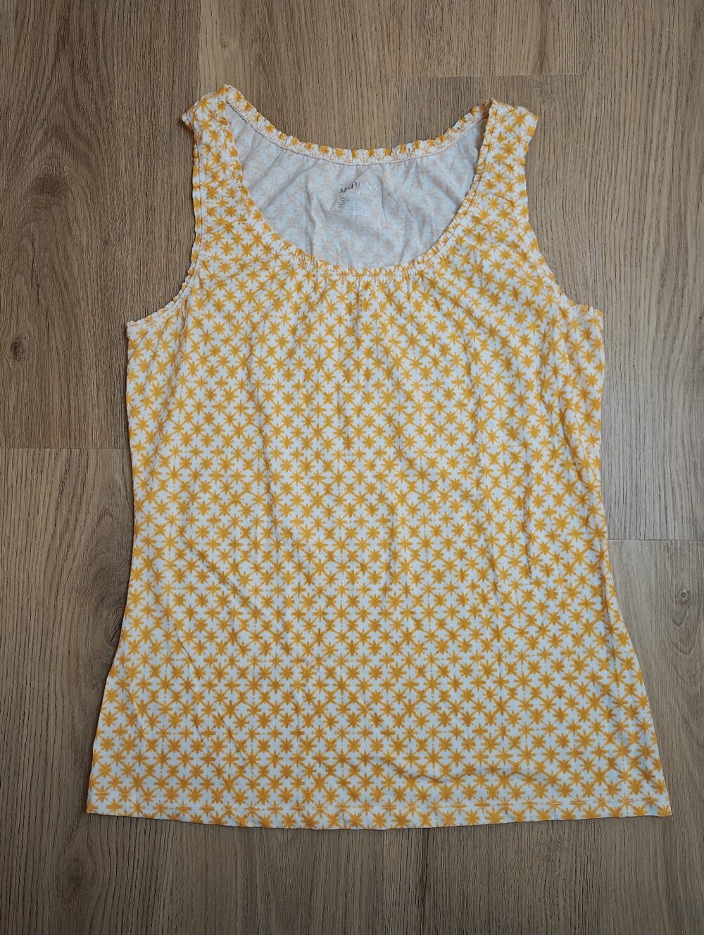 Merona Women's Yellow Floral Sleeveless Tank Top